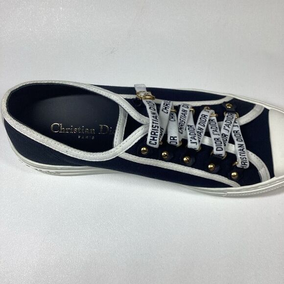 SINGLE SHOE ONLY LEFTChristian Dior Walk'n'Dior‎ Sneaker Black Cotton Canvas - Picture 12 of 13